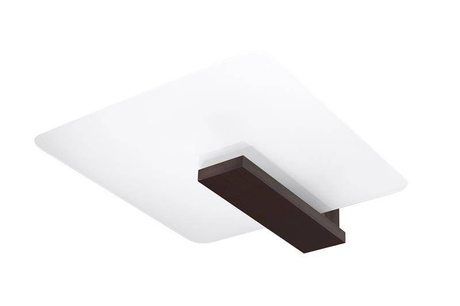 Plafond LAPPO wengé + 2x ampoule LED E27 4000K Froid 7.5W 650lm