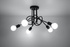 Lustre SUPEŁ 5 noir + 5x ampoule LED E27 3000K Warm 7,5W 620lm
