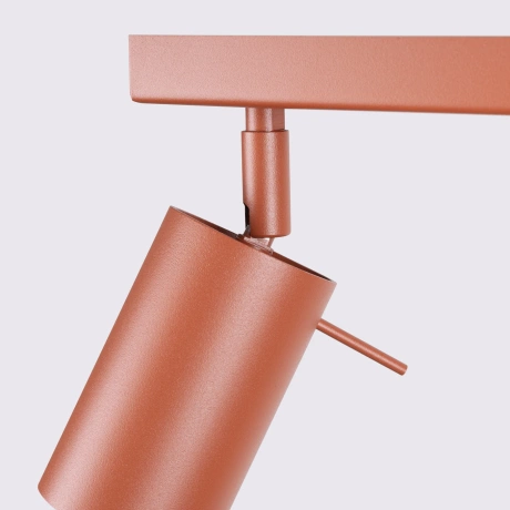 Plafonnier RING 3L rouge ochra