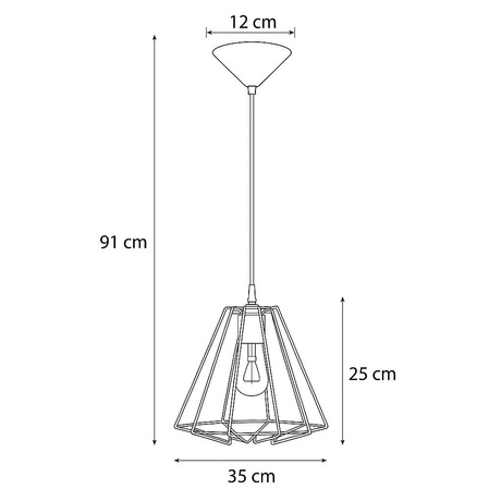 Lampe suspendue TRAPO noir