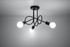 Lustre SUPEŁ 3 noir + 3x ampoule LED E27 4000K Froid 7,5W 650lm