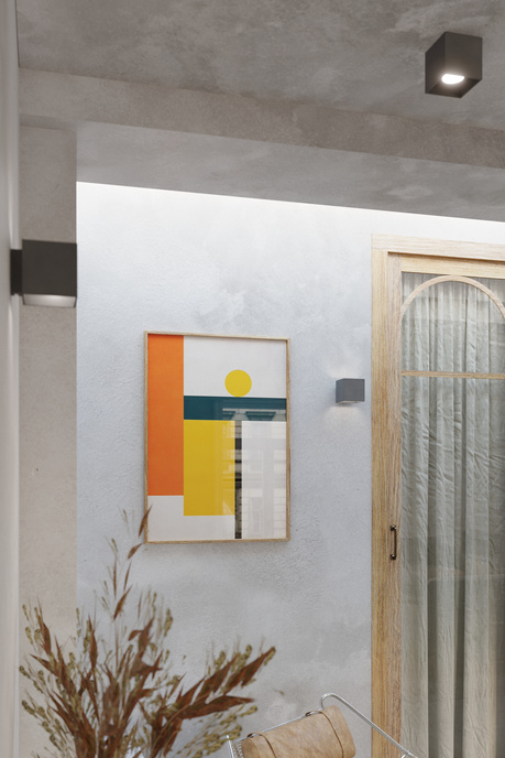 Applique QUAD 1 anthracite + 1x ampoule LED G9 3000K chaude 4,5W 510lm