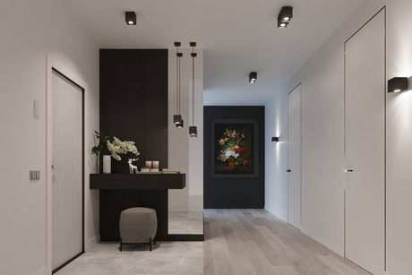 Plafond QUAD 1 noir + 1x ampoule LED GU-10 4000K Froid 7W 630lm