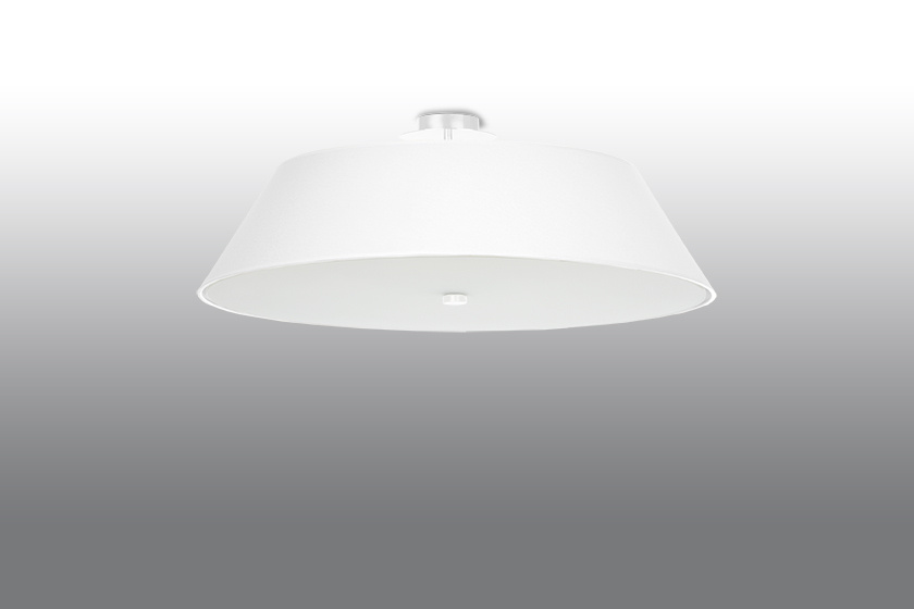 Plafond VEGA 70 blanc + 5x ampoule LED E27 4000K Froid 7.5W 650lm
