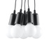 DIEGO 5 lampe suspendue noire + 5x ampoule LED E27 4000K Cold 7,5W 650lm