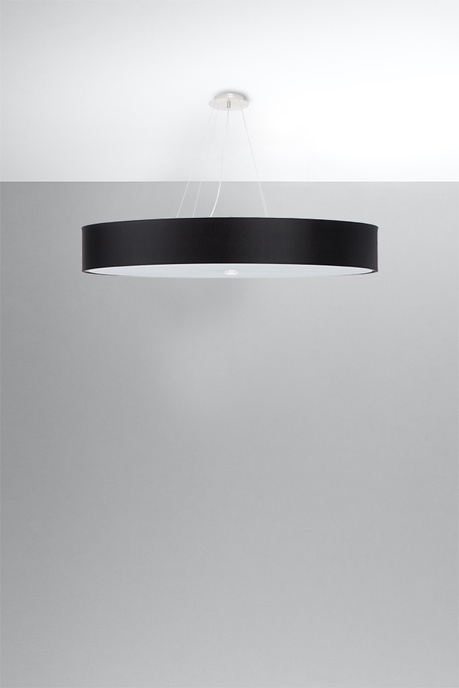 Lustre SKALA 100 noir + 6x ampoule LED E27 3000K Warm 7.5W 620lm