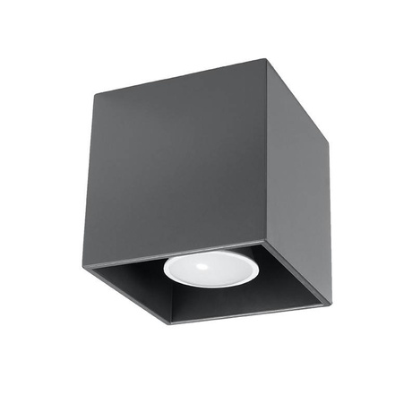 Plafond QUAD 1 anthracite + 1x ampoule LED GU-10 3000K Warm 7W 620lm