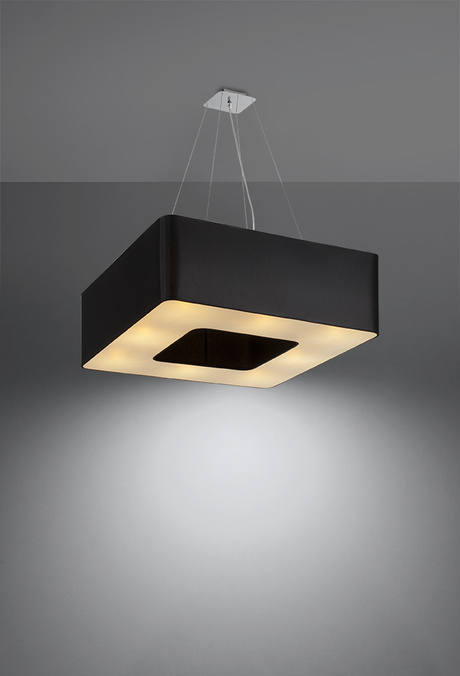 URANO 60 lustre noir + 8x ampoule LED E27 3000K Warm 7.5W 620lm