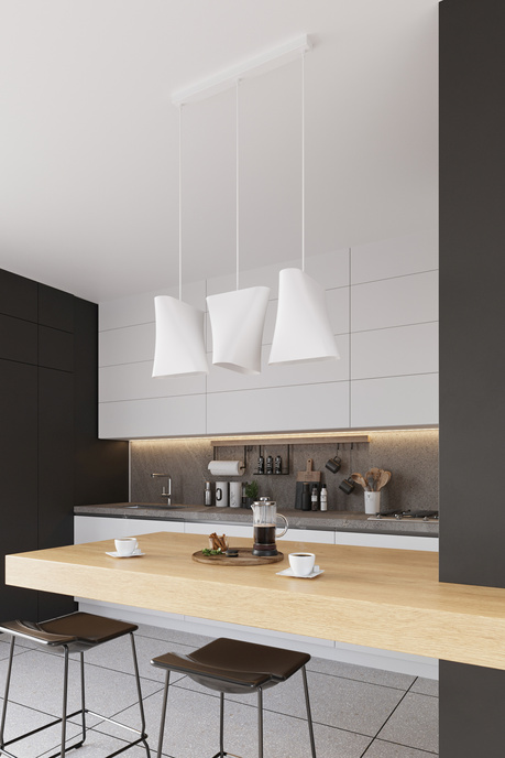 Lustre BLUM 3 blanc + 3x ampoule LED E27 4000K Froid 7.5W 650lm