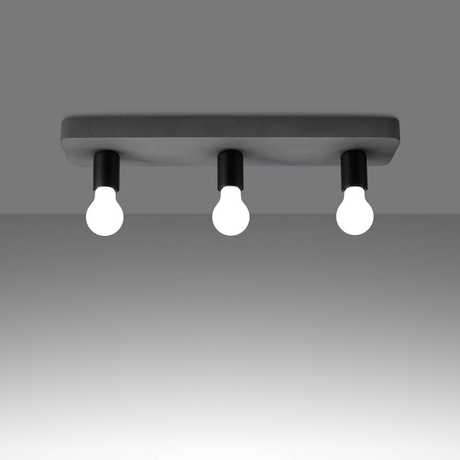 Plafond TAVO 3 + 3x Ampoule LED E27 4000K Froid 7.5W 690lm