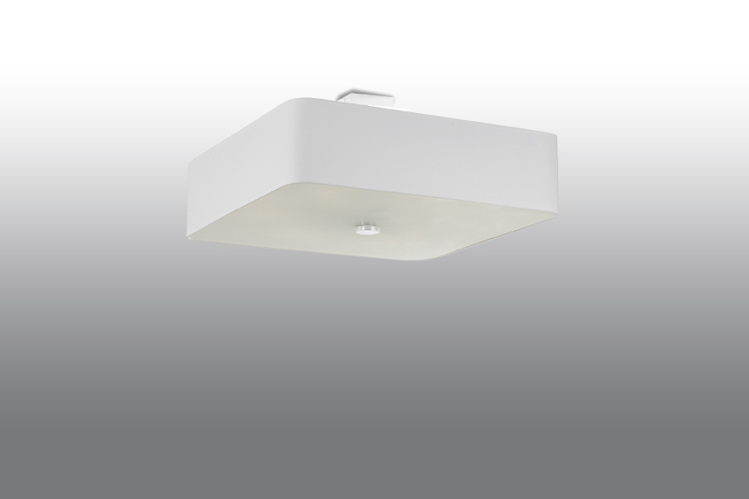 Plafond LOKKO 55 blanc + 5x ampoule LED E27 3000K Warm 7.5W 620lm
