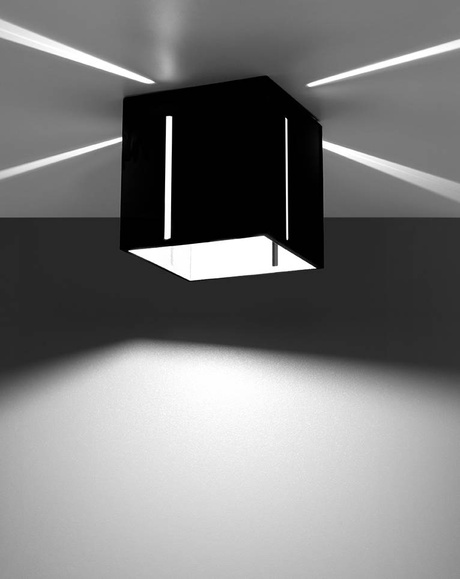 Plafond PIXAR noir + 1x ampoule LED G9 4000K froide 4.5W 530lm