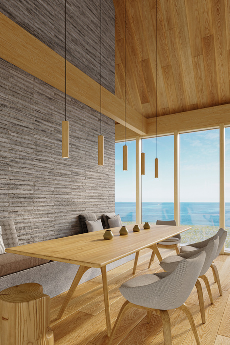 LINO 1 lampe suspendue en bois naturel + 1x ampoule LED GU-10 4000K froide 7W 630lm