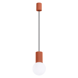 Lampe suspendue HALO 1 rouge ochra