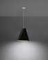Lustre BLUM 1 noir + 1x ampoule LED E27 4000K Froid 7.5W 650lm
