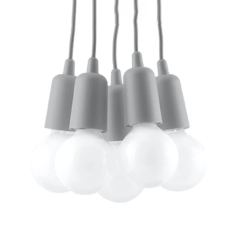 Lampe suspendue DIEGO 5 gris