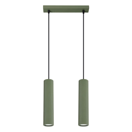 Lampe suspendue KARBON 2 vert olive