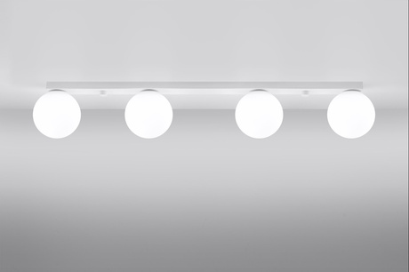 Plafond YOLI 4 blanc + 4x ampoule LED G9 3000K Warm 4.5W 450lm