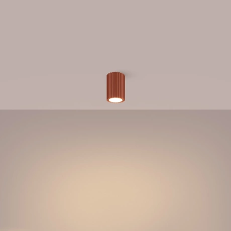 Plafonnier KARBON 10 rouge ocre