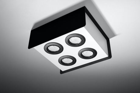 Plafond STEREO 4 blanc/noir