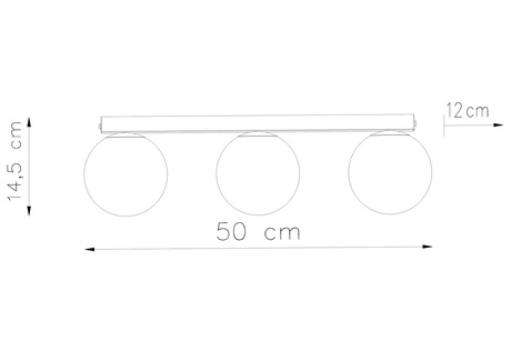 Plafond YOLI 3 blanc + 3x ampoule LED G9 4000K Froid 4.5W 460lm