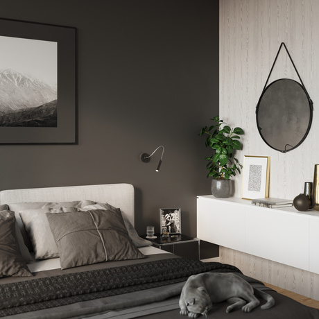 Applique AXIL noir + 1x ampoule LED G9 3000K Warm 4.5W 510lm