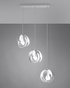TULOS 3L lampe suspendue blanche + 3x ampoule LED E27 3000K Warm 7.5W 620lm