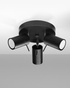Plafond RING 3P noir + 3x ampoule LED GU-10 3000K Warm 7W 620lm