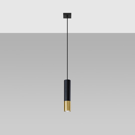Lampe suspendue LOOPEZ 1 noir/doré
