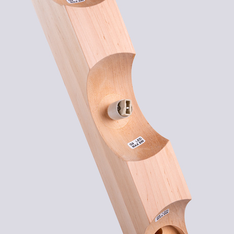 Plafonnier BULBO 4 bois naturel