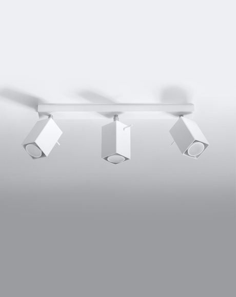 Plafond MERIDA 3 blanc + 3x ampoule LED GU-10 4000K Froid 7W 630lm