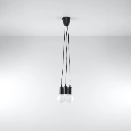 Lampe pendante DIEGO 3 noir
