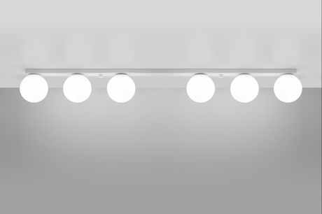 Plafond YOLI 6 blanc + 6x ampoule LED G9 3000K Warm 4.5W 450lm