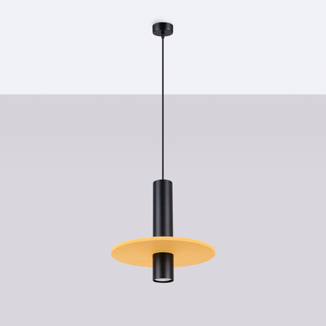 Lampe suspendue PELTA 1 noir/jaune
