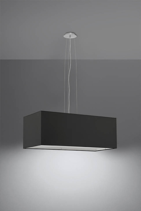 Lustre SANTA BIS 80 noir + 3x ampoule LED E27 3000K Warm 7.5W 620lm