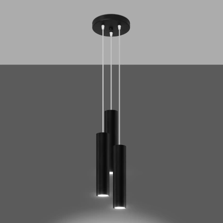 Lampe suspendue LAGOS 3P noir
