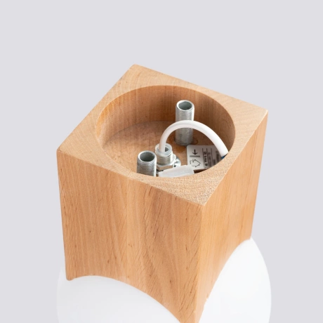 Plafonnier SOLIS bois naturel