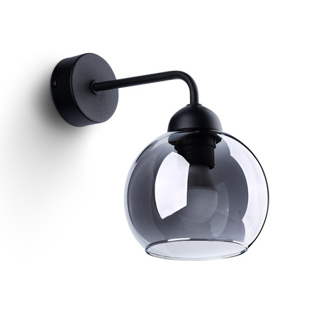 Applique ALINO 1 noire + 1x ampoule LED E27 4000K froide 7,5W 690lm