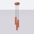 Lampe suspendue KARBON 3P rouge ocre