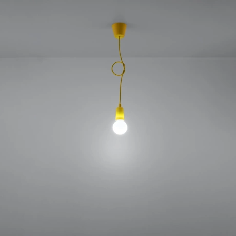 Lampe pendante DIEGO 1 jaune
