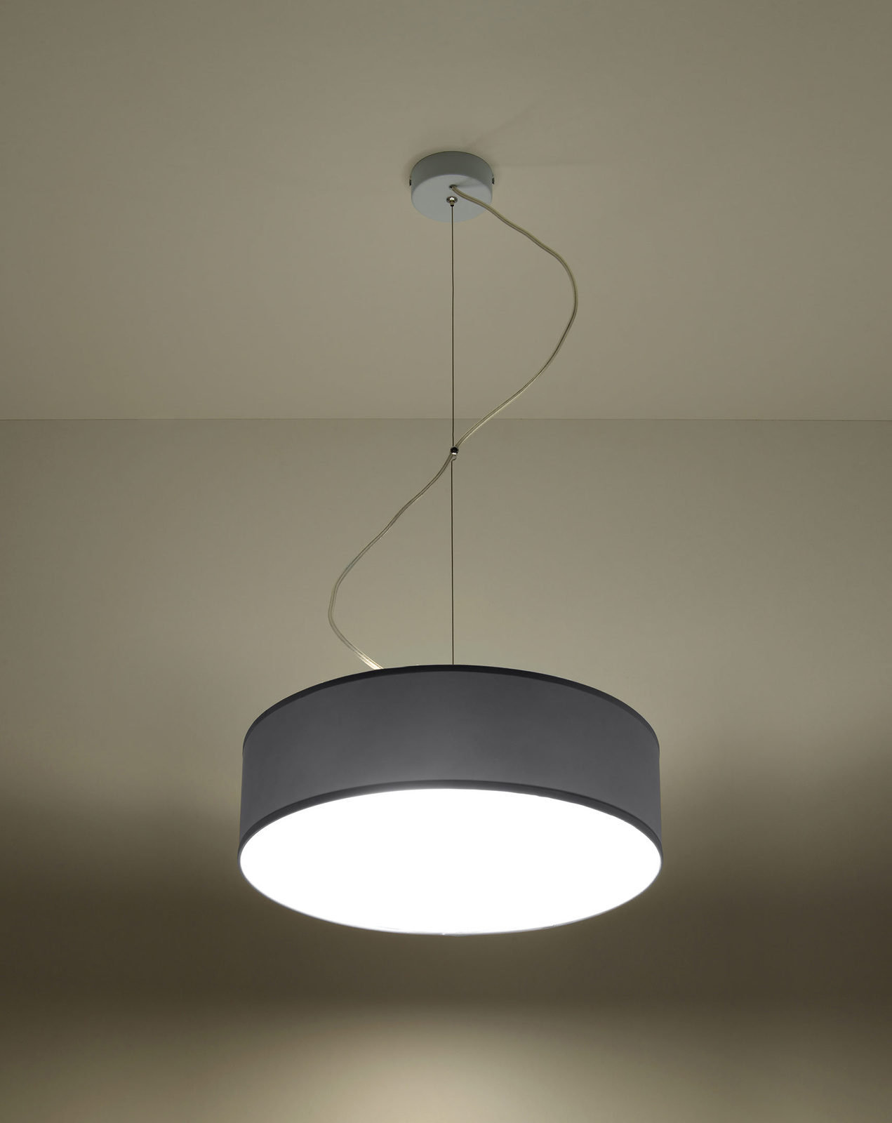 Lampe suspendue ARENA 35 GREY + 2x ampoule LED E27 3000K Warm 7.5W 620lm