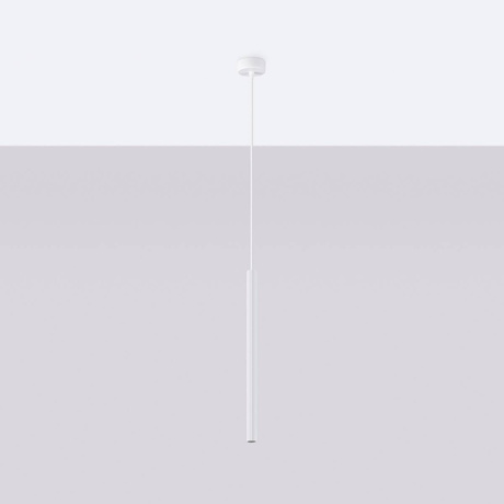 ARCHE 1 lampe suspendue blanche + 1x ampoule LED G9 3000K chaude 4.5W 450lm