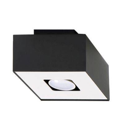 Plafond MONO 1 noir + 1x ampoule LED GU-10 3000K Warm 7W 620lm