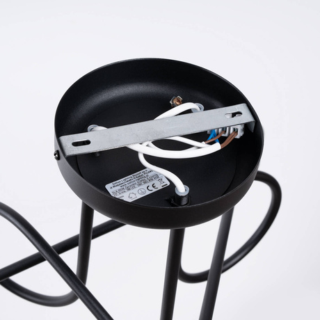 Lustre SUPEŁ 3 noir = 3X ampoule LED E27 3000K 7W 760lm