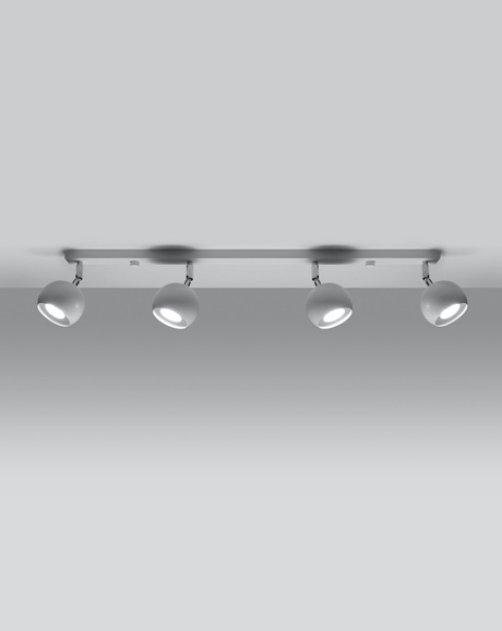 Plafond OCULARE 4L blanc + 4x ampoule LED GU-10 3000K Warm 7W 620lm
