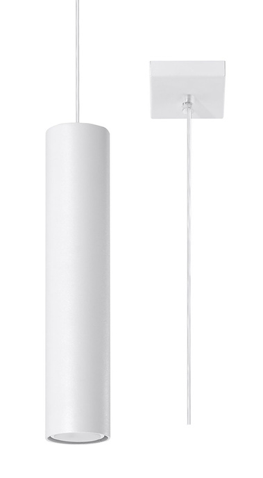 LAGOS 1 lampe suspendue blanche + 1x GU-10 3000K chaude ampoule LED 7W 620lm