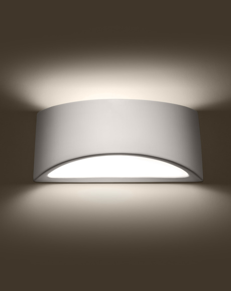 Applique laquée VIXEN blanc brillant + 1x ampoule LED G9 4000K Cold 4.5W 530lm