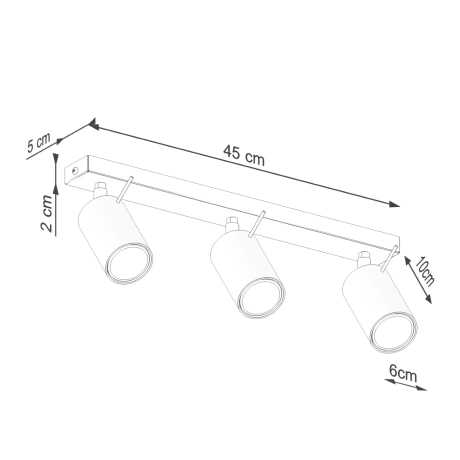 Plafonnier RING 3L vert olive