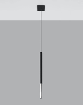 Lampe suspendue MOZAICA 1 noir/chrome + 1x ampoule LED G9 4000K Cold 4,5W 530lm