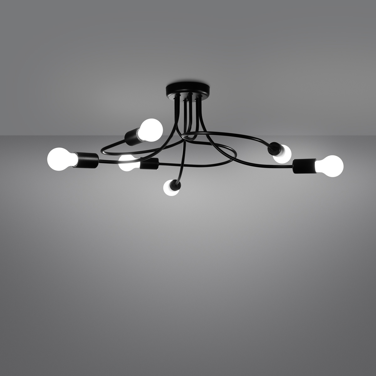 Lustre LEVAR 6 noir